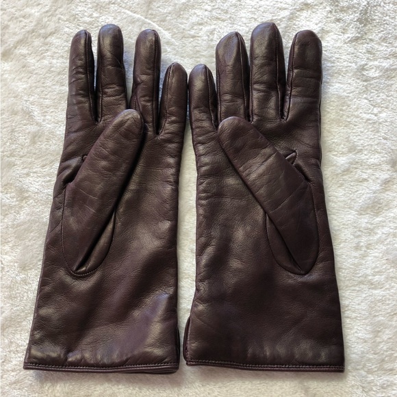 Nwot Coach Oxblood Butter Soft Leather Gloves Size 7 - Picture 2 of 14